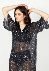 Cosmos Transparent Kaftan Kleid