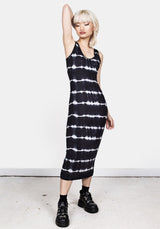 Neuron Jersey Midi Kleid