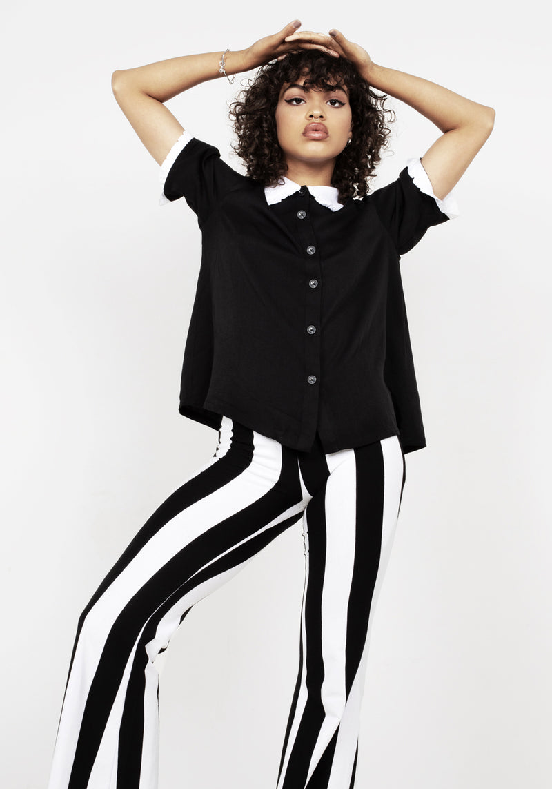 Afterlife Streifen Jersey Flares