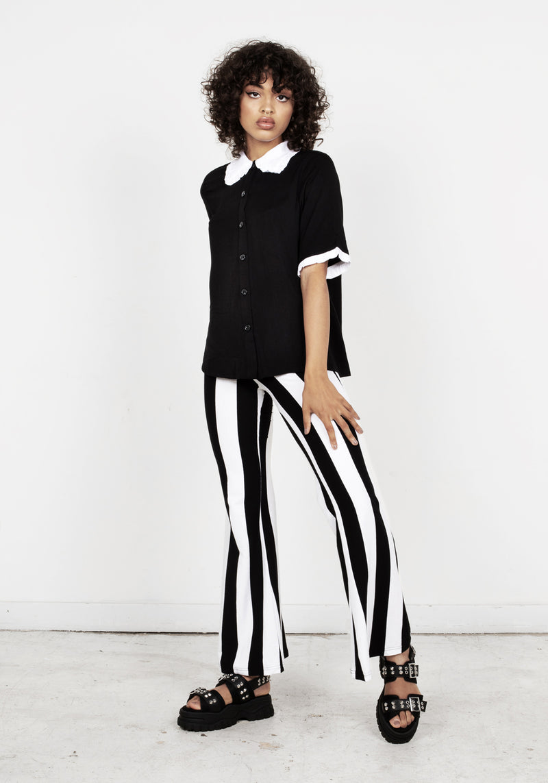 Afterlife Streifen Jersey Flares