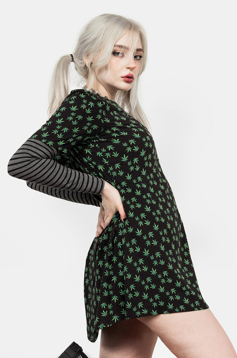 Mary Jane Knopf Hoch Kleid