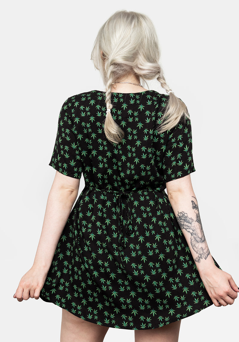 Mary Jane Knopf Hoch Kleid
