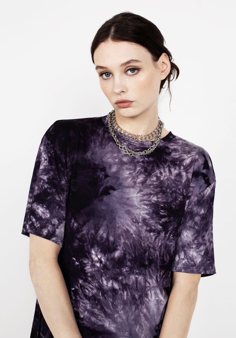 Lila Nebel Oversize T-Shirt