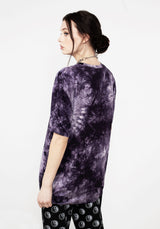 Lila Nebel Oversize T-Shirt