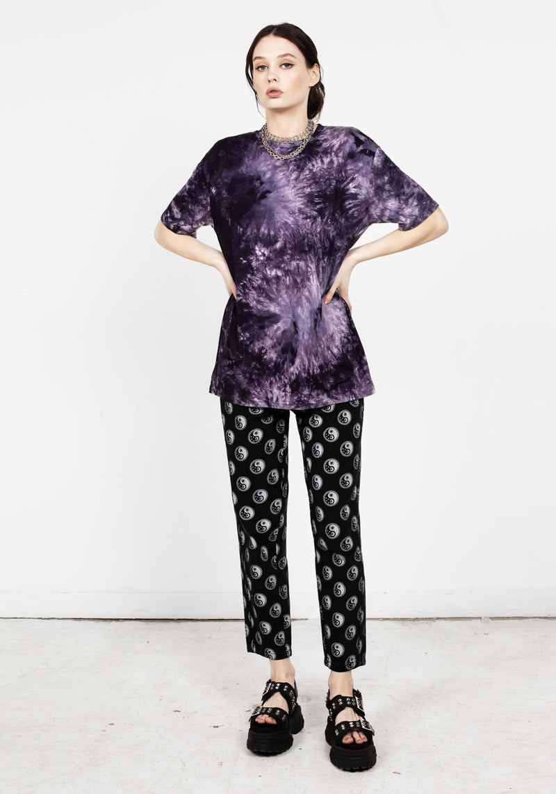 Lila Nebel Oversize T-Shirt