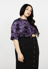 Lila Nebel Oversize T-Shirt
