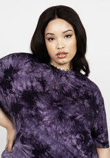 Lila Nebel Oversize T-Shirt