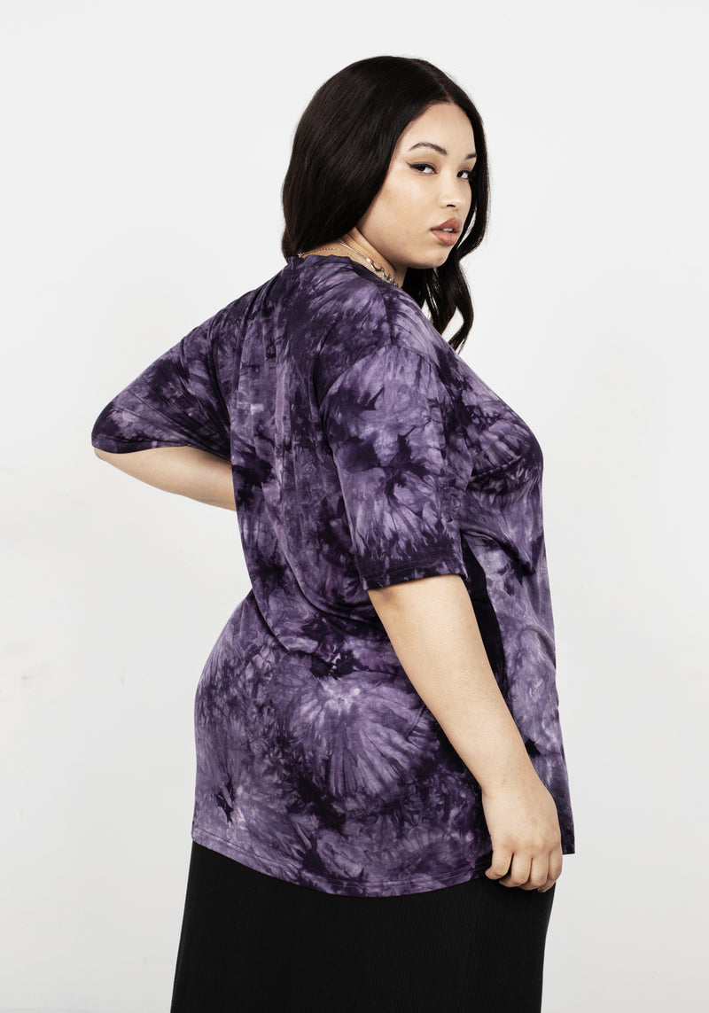 Lila Nebel Oversize T-Shirt