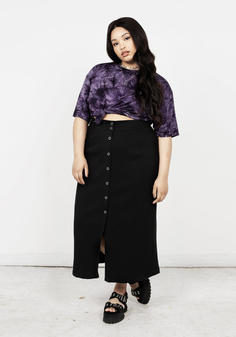 Lila Nebel Oversize T-Shirt
