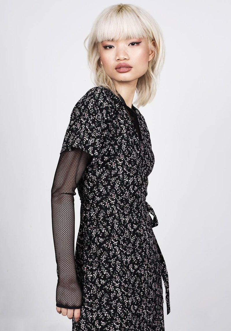 Sakura Midi Wickel Kleid