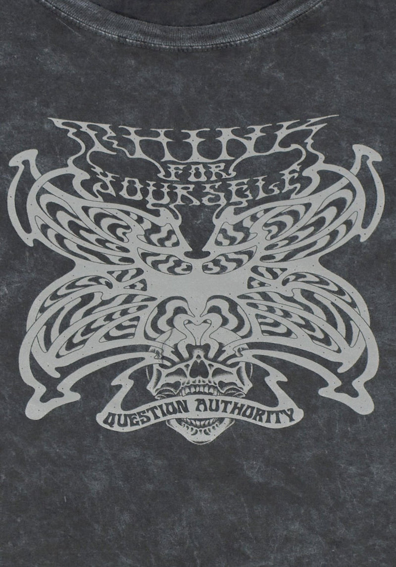 Schmetterling Vintage Waschen T-Shirt