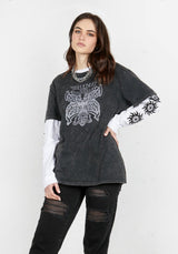 Schmetterling Vintage Waschen T-Shirt
