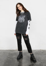 Schmetterling Vintage Waschen T-Shirt