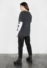 Schmetterling Vintage Waschen T-Shirt