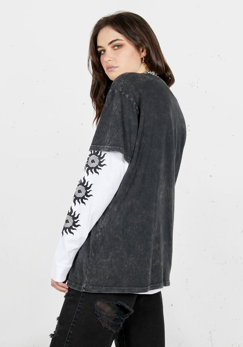 Schmetterling Vintage Waschen T-Shirt