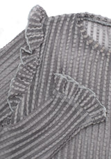 Mourning Rüsche Top Ghost Grau