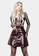 Hellraisa Kunst- Leder A-Line Rock Venom Rot