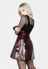Hellraisa Kunst- Leder A-Line Rock Venom Rot