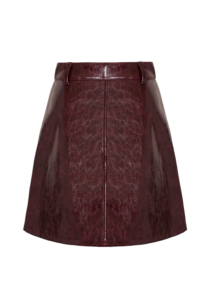 Hellraisa Kunst- Leder A-Line Rock Venom Rot
