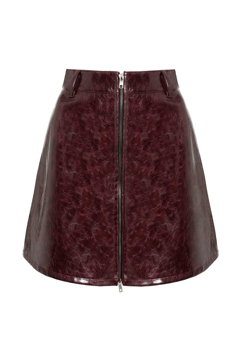 Hellraisa Kunst- Leder A-Line Rock Venom Rot
