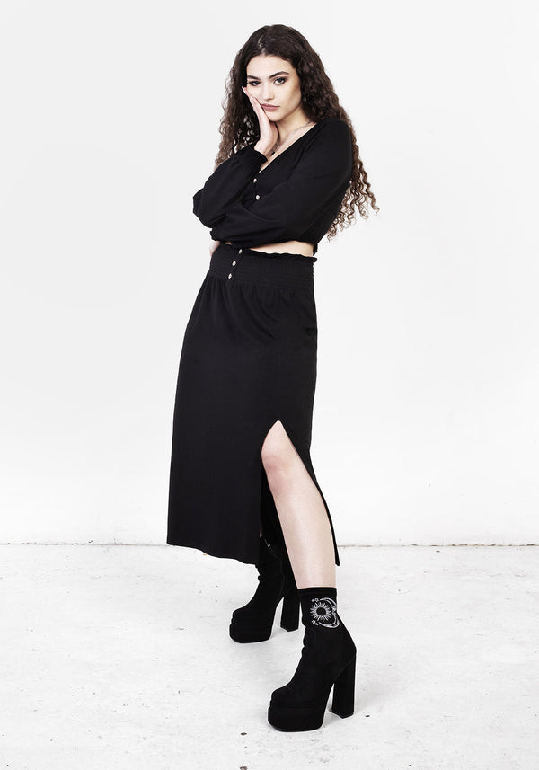 Dollsome Jersey Midi Rock