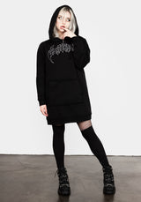 Void Abgenutzt Kapuzensweatshirt Kleid