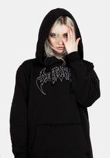 Void Abgenutzt Kapuzensweatshirt Kleid