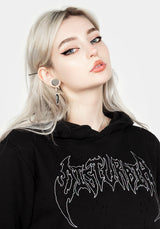 Void Abgenutzt Kapuzensweatshirt Kleid