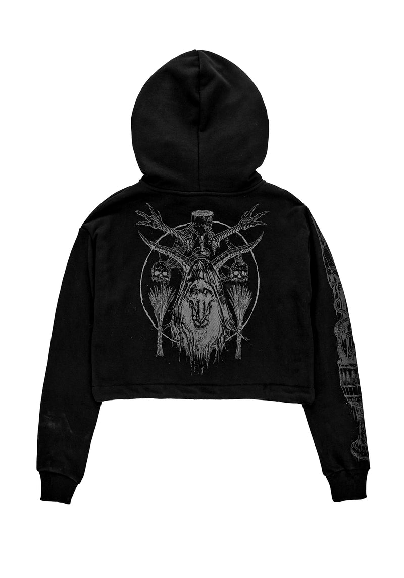 Gabhar Reißverschluss Hoch Kurz Kapuzensweatshirt