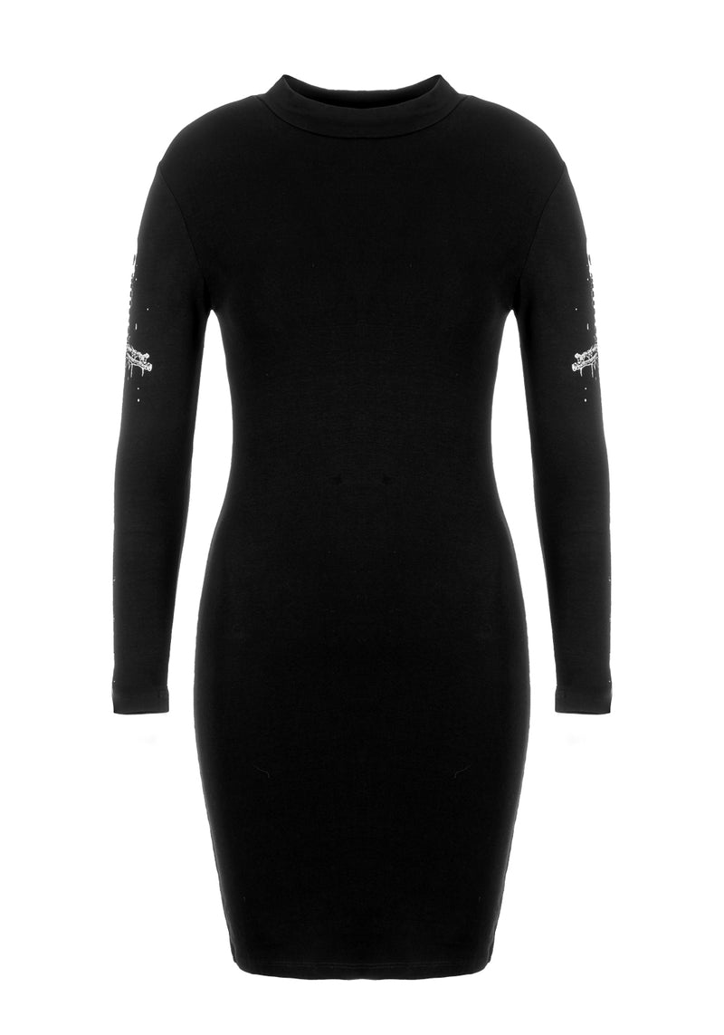 SKULTRO MOCK NECK BODYCON DRESS