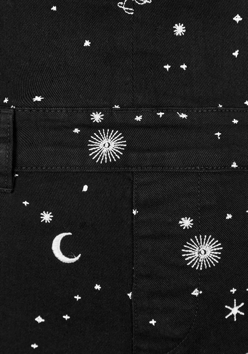 Celestial Bestickt Latzhose