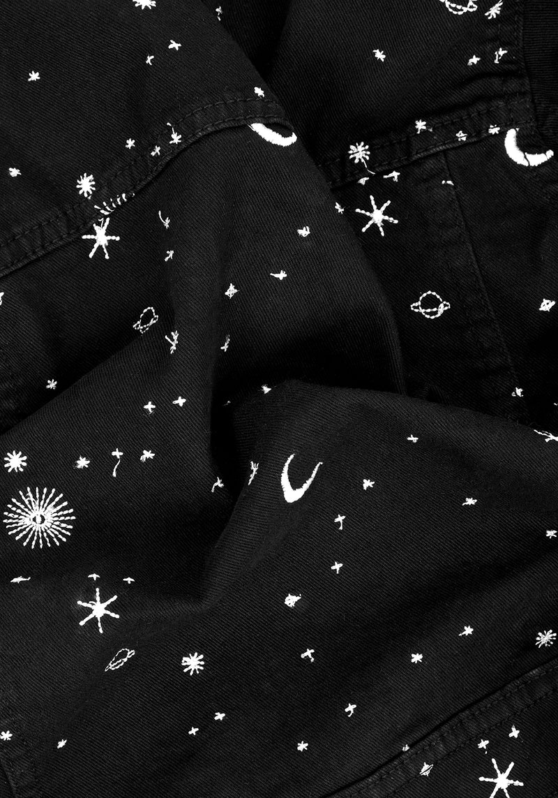 Celestial Bestickt Denim Jacke