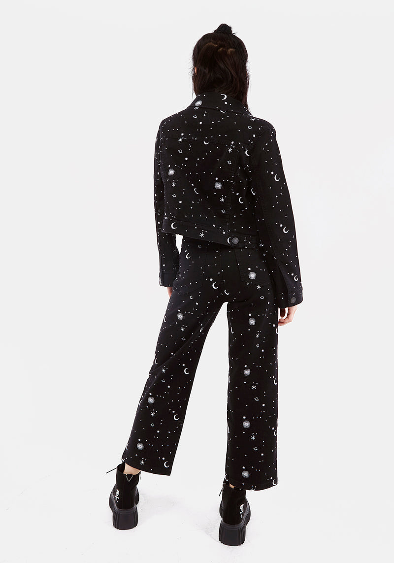 Celestial Bestickt Denim Jacke