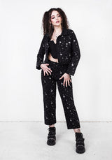 Celestial Bestickt Denim Jacke