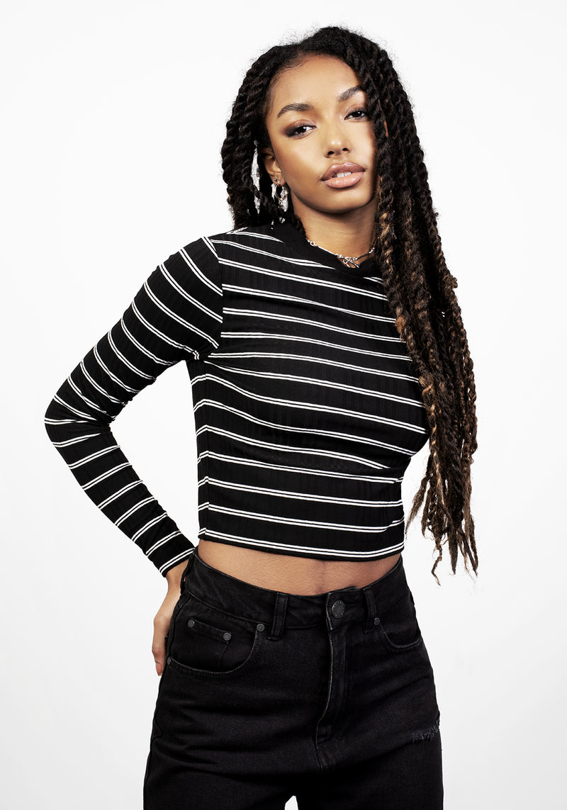 Slash 90S Streifen Kurz Top