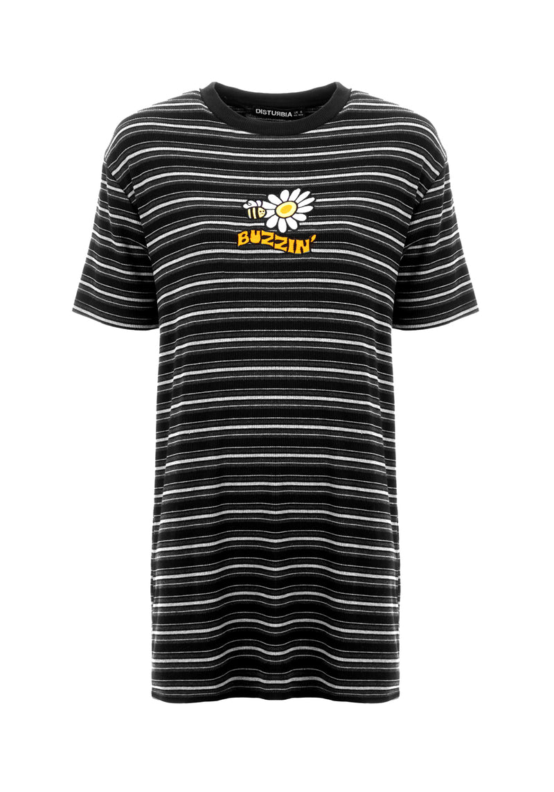 Buzzin Streifen T-Shirt Kleid