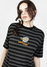 Buzzin Streifen T-Shirt Kleid