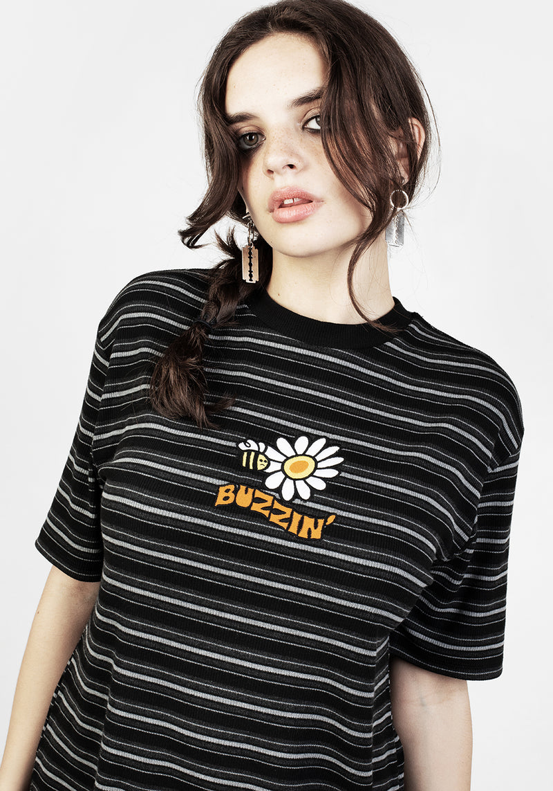 Buzzin Streifen T-Shirt Kleid