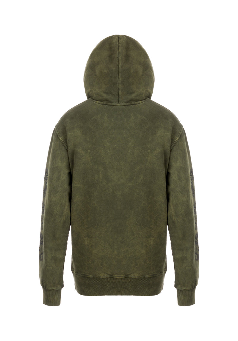 Sabbat Und Sonne Grün Säure Waschen Kapuzensweatshirt
