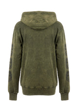 Sabbat Und Sonne Grün Säure Waschen Kapuzensweatshirt