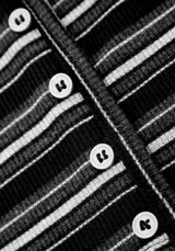 Rave Streifen Kurz Ärmel Cardigan