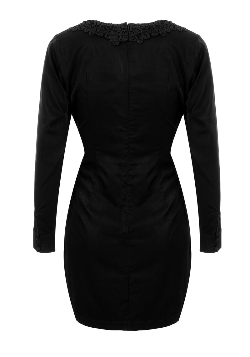 Brooding Knopf Runter Mini Kleid