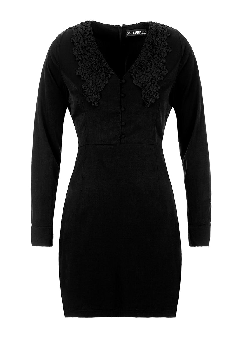 Brooding Knopf Runter Mini Kleid