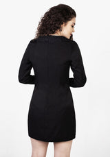 Brooding Knopf Runter Mini Kleid