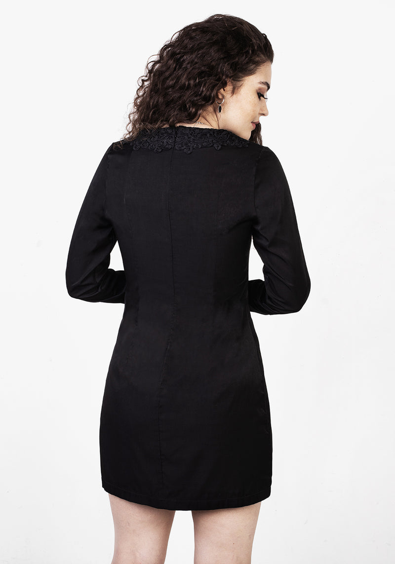 Brooding Knopf Runter Mini Kleid