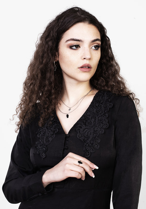 Brooding Knopf Runter Mini Kleid