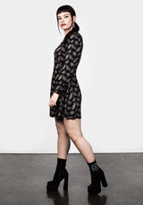Mortmoth Wickel Mini Kleid
