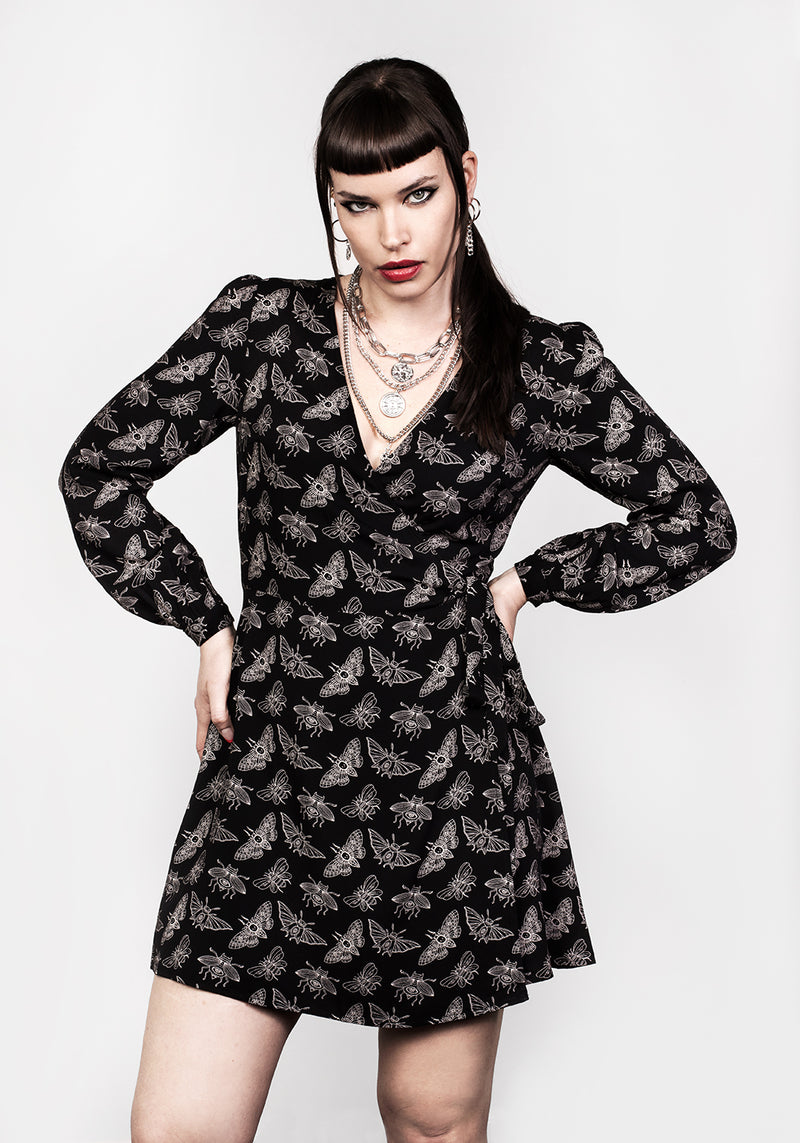 Mortmoth Wickel Mini Kleid