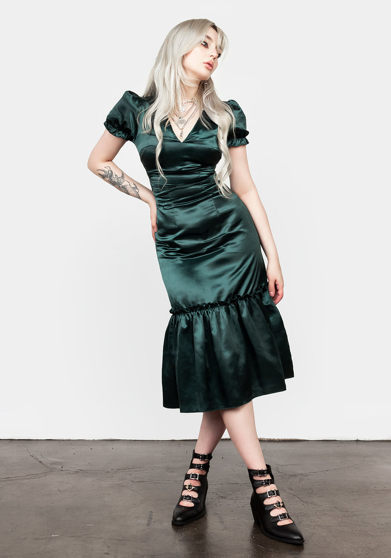 Moss Midi Tier Kleid