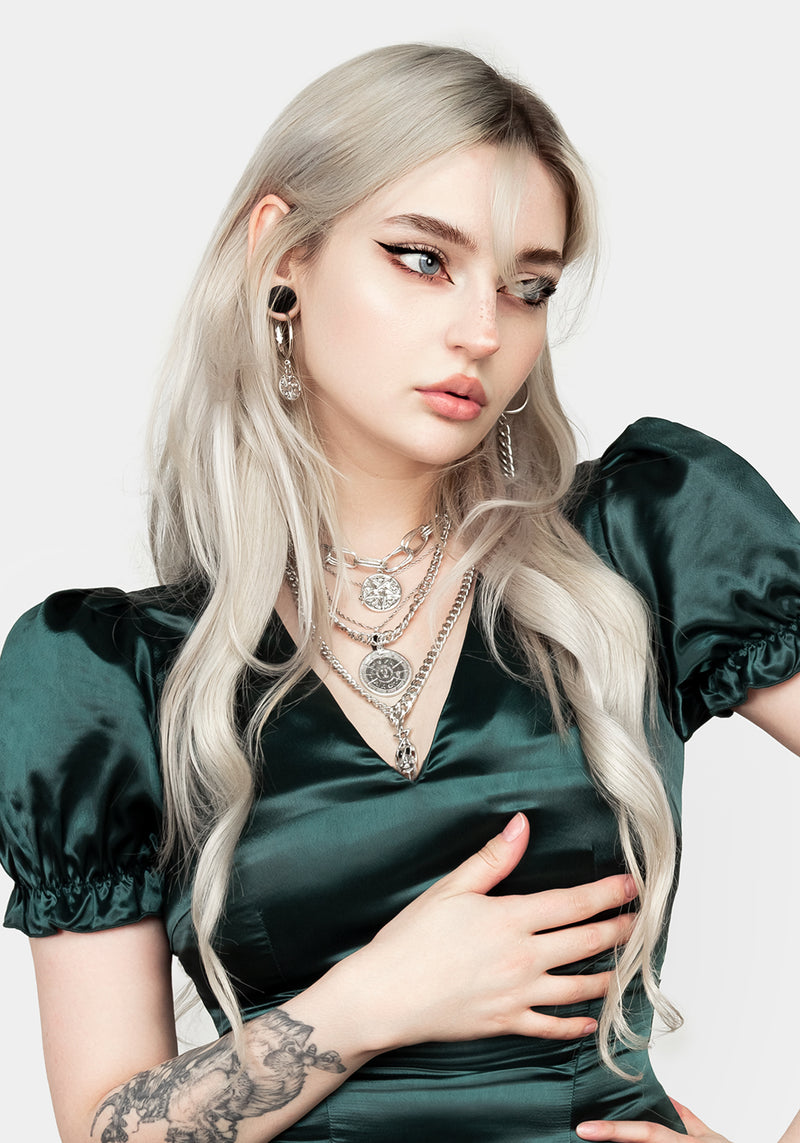 Moss Midi Tier Kleid
